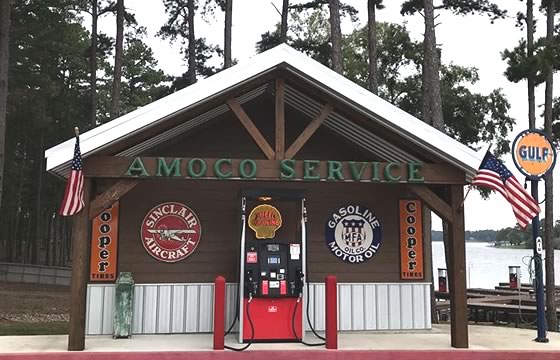 The gas station at The Boulders at Lake Tyler